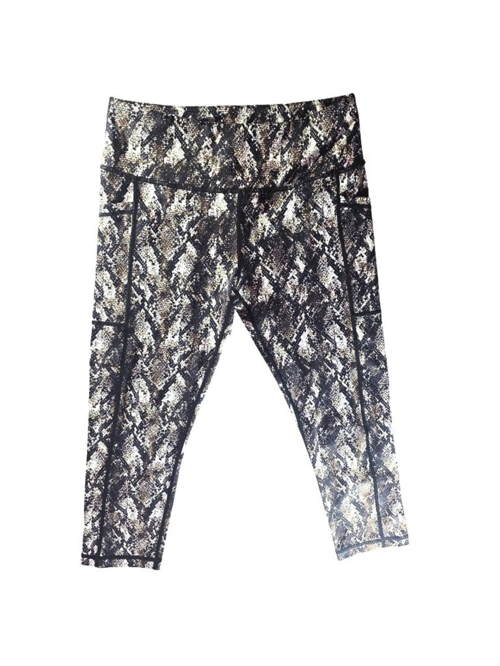 CVG Leggings Medusa snakeskin Medium Stretch pants capri Womens yoga exercise